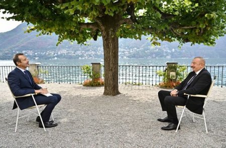 Azərbaycan Prezidenti Çernobbio şəhərində İtaliyanın “İl Sole 24 Ore” qəzetinə müsahibə verib 