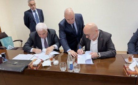 Zabuxçay su anbarının tikintisinə dair müqavilələr imzalanıb - FOTO