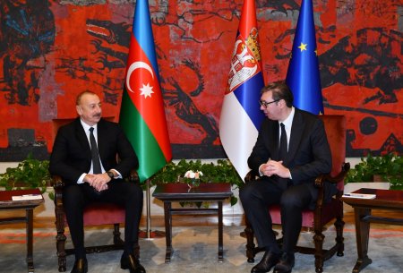 İlham Əliyevin Serbiya Prezidenti Aleksandar Vuçiç ilə təkbətək görüşü olub - FOTO