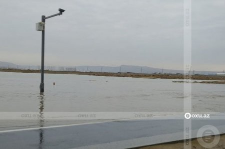 Azərbaycanda su basan magistral yolda SON VƏZİYYƏT 