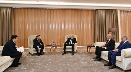  İlham Əliyev Özbəkistanın Liberal Demokratik Partiyasının İcra Komitəsinin sədrini qəbul edib - FOTO