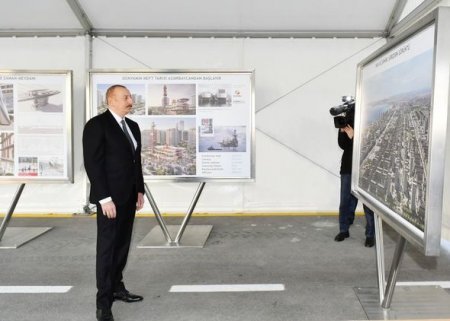 İlham Əliyev Ağ Şəhərdə təməlqoyma mərasimində iştirak edib - FOTO