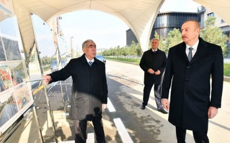 İlham Əliyev Ağ Şəhərdə təməlqoyma mərasimində iştirak edib - FOTO