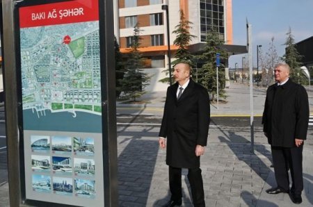 İlham Əliyev Ağ Şəhərdə təməlqoyma mərasimində iştirak edib - FOTO