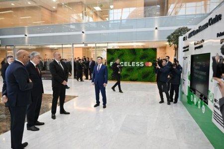 Azərbaycan və Qazaxıstan prezidentləri Astana Beynəlxalq Maliyyə Mərkəzində olublar 