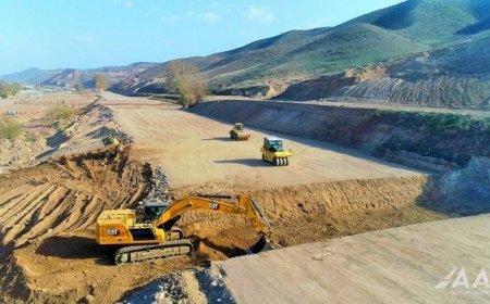 Xudafərin-Qubadlı-Laçın avtomobil yolunun tikintisi sürətlə davam etdirilir