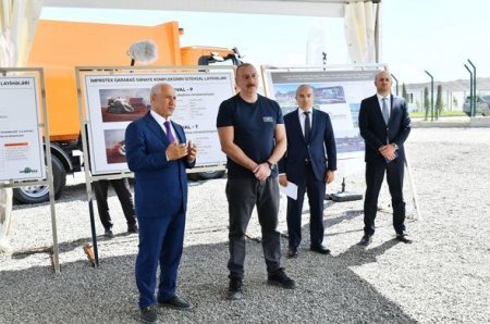 Prezident “Araz Vadisi İqtisadi Zonası”ndakı işlərlə tanış olub, bir neçə müəssisənin təməlini qoyub – FOTO
