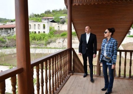 İlham Əliyev və Mehriban Əliyeva Mehmandarovların malikanə kompleksinin açılışında iştirak ediblər - FOTO