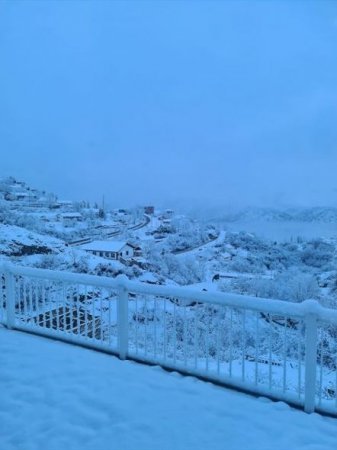 Laçın ağ örpəyə bürünüb