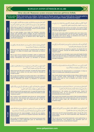 Ramazanın ilk gününün duası