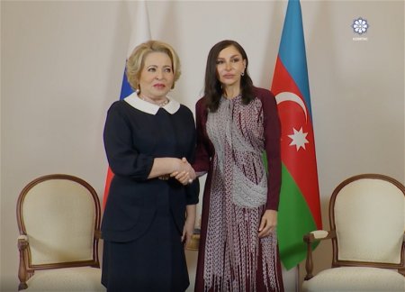 Mehriban Əliyeva Valentina Matviyenko ilə GÖRÜŞDÜ