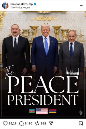 Tramp sosial şəbəkə hesabında paylaşım etdi