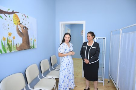Heydər Əliyev Fondunun vitse-prezidenti Leyla Əliyeva Şamaxıda inşa olunan körpələr evi-uşaq bağçalarının açılışında iştirak edib