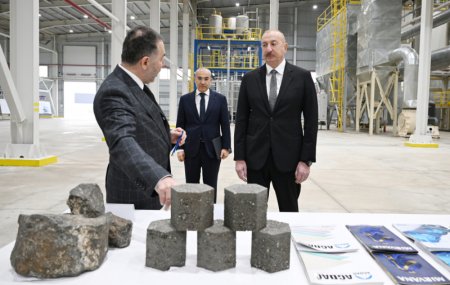 Prezident İlham Əliyev “AZWOOL” mineral daş yunu zavodunun açılışında iştirak edib 