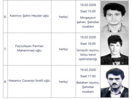 Daha 17 itkin-şəhid dəfn olunacaq