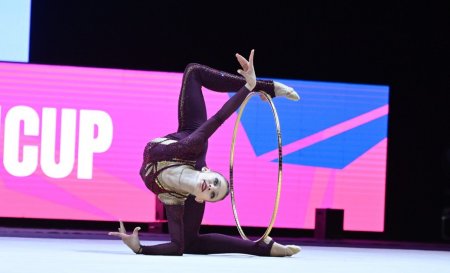 Mehriban Əliyeva bədii gimnastika üzrə Avropa kubokunu İZLƏDİ - FOTOLAR