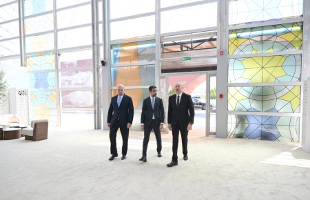 Prezident İlham Əliyev Bakı Olimpiya Stadionunun ərazisində WUF13 ilə bağlı görülən işlərlə tanış olub